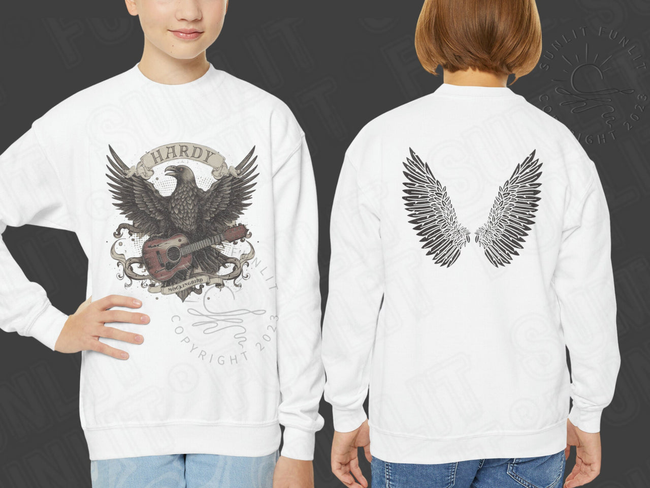 Hardy Shirt For Kids, Youth Hardy Sweatshirt for Concert, Hardy Kid Sweater, Mockingbird Crow Hardy Merch, Country Music Shirts, Hardy Gift - SunlitFunlit