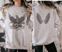 Thumbnail for Hardy Sweatshirt for Concert, Hardy Shirt Mockingbird Crow, Country Music Sweater, Two Sided Crewneck Sweater, Oversized Hardy Fan Gift - SunlitFunlit