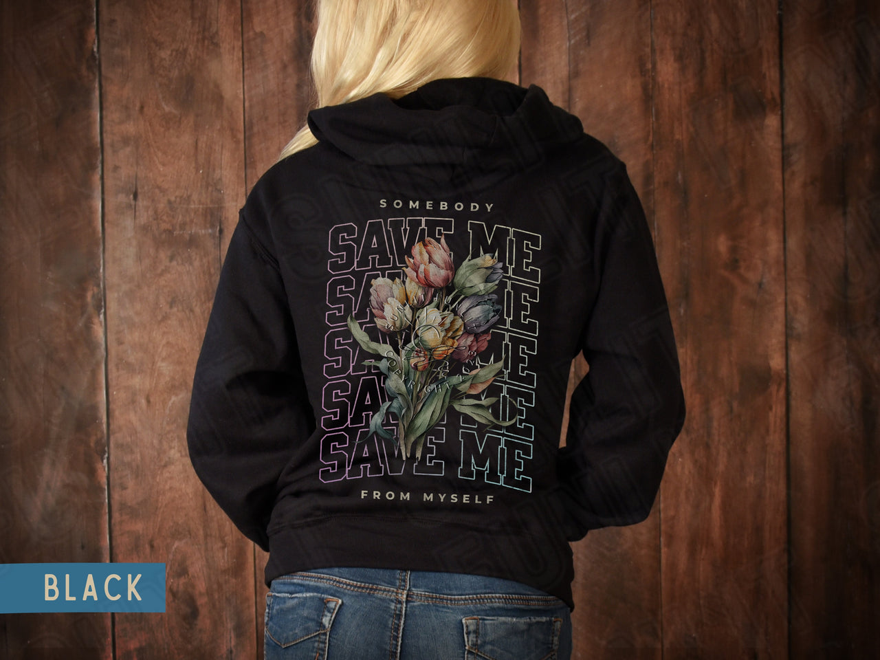 Jelly Roll Hoodie Somebody Save Me Sweatshirt, Jelly Roll Concert Merch Pullover, Two Sided Floral Oversized Country Music Shirt, Fan Gift - SunlitFunlit