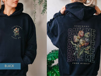 Thumbnail for Jelly Roll Hoodie Somebody Save Me Sweatshirt, Jelly Roll Concert Merch Pullover, Two Sided Floral Oversized Country Music Shirt, Fan Gift - SunlitFunlit