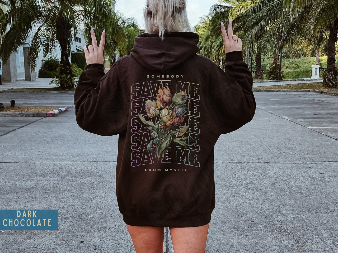 Jelly Roll Hoodie Somebody Save Me Sweatshirt, Jelly Roll Concert Merch Pullover, Two Sided Floral Oversized Country Music Shirt, Fan Gift - SunlitFunlit