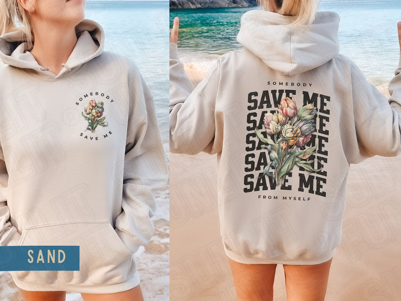 Jelly Roll Hoodie Somebody Save Me Sweatshirt, Jelly Roll Concert Merch Pullover, Two Sided Floral Oversized Country Music Shirt, Fan Gift - SunlitFunlit