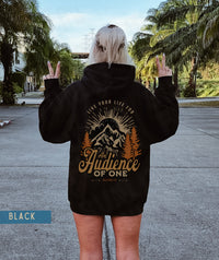 Thumbnail for Christian Hoodie Words on Back, Galatians Sweatshirt Mountain, Hoodies Front and Back, Subtle Christian Aesthetic Sweater, Religious Gift - SunlitFunlit