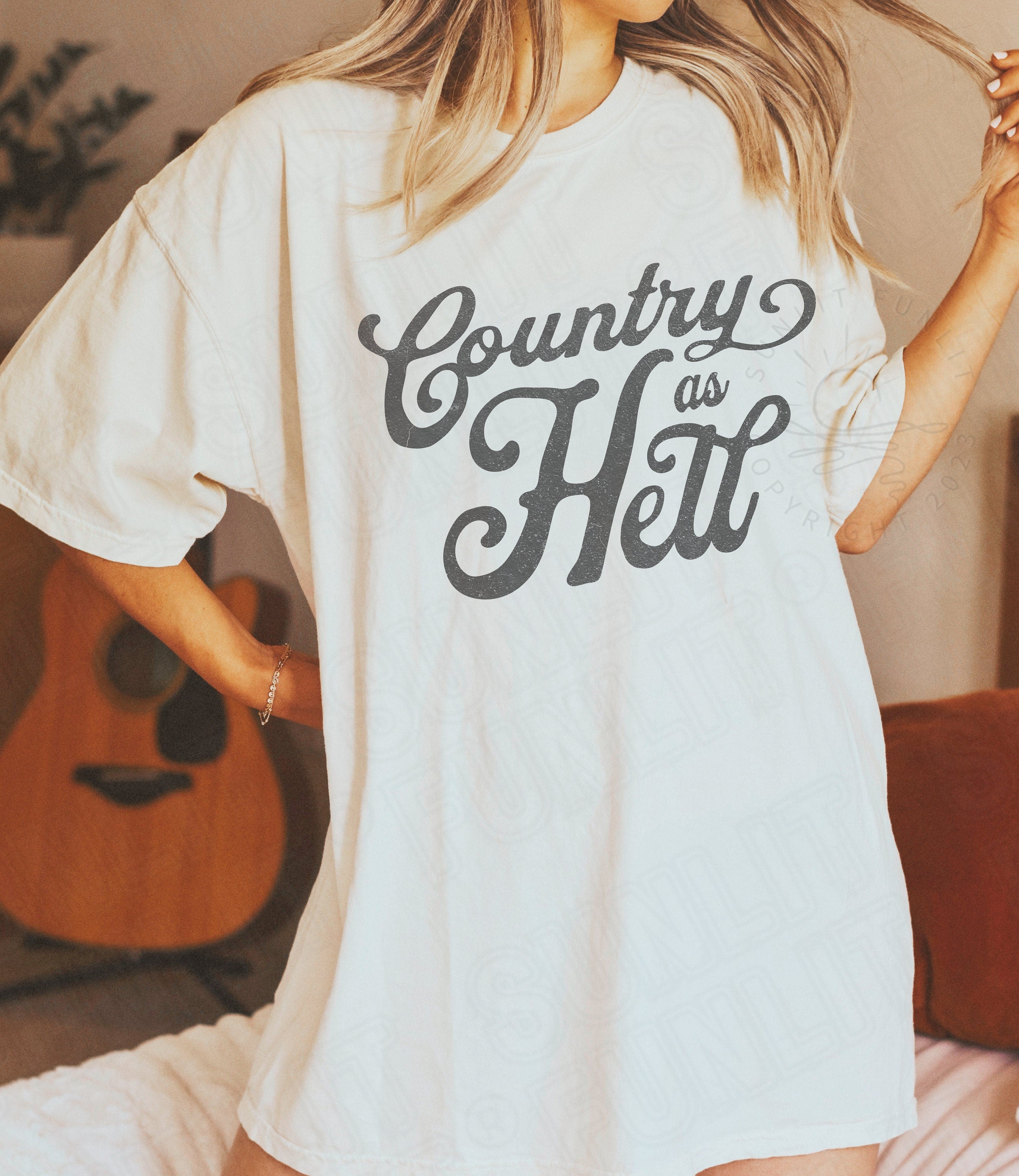 Hardy Shirt for Concert, Hardy Country Shirt, Country Music Tshirts Hardy Comfort Colors Oversized Tee, Country As Hell Music Fan Gift Xmas - SunlitFunlit