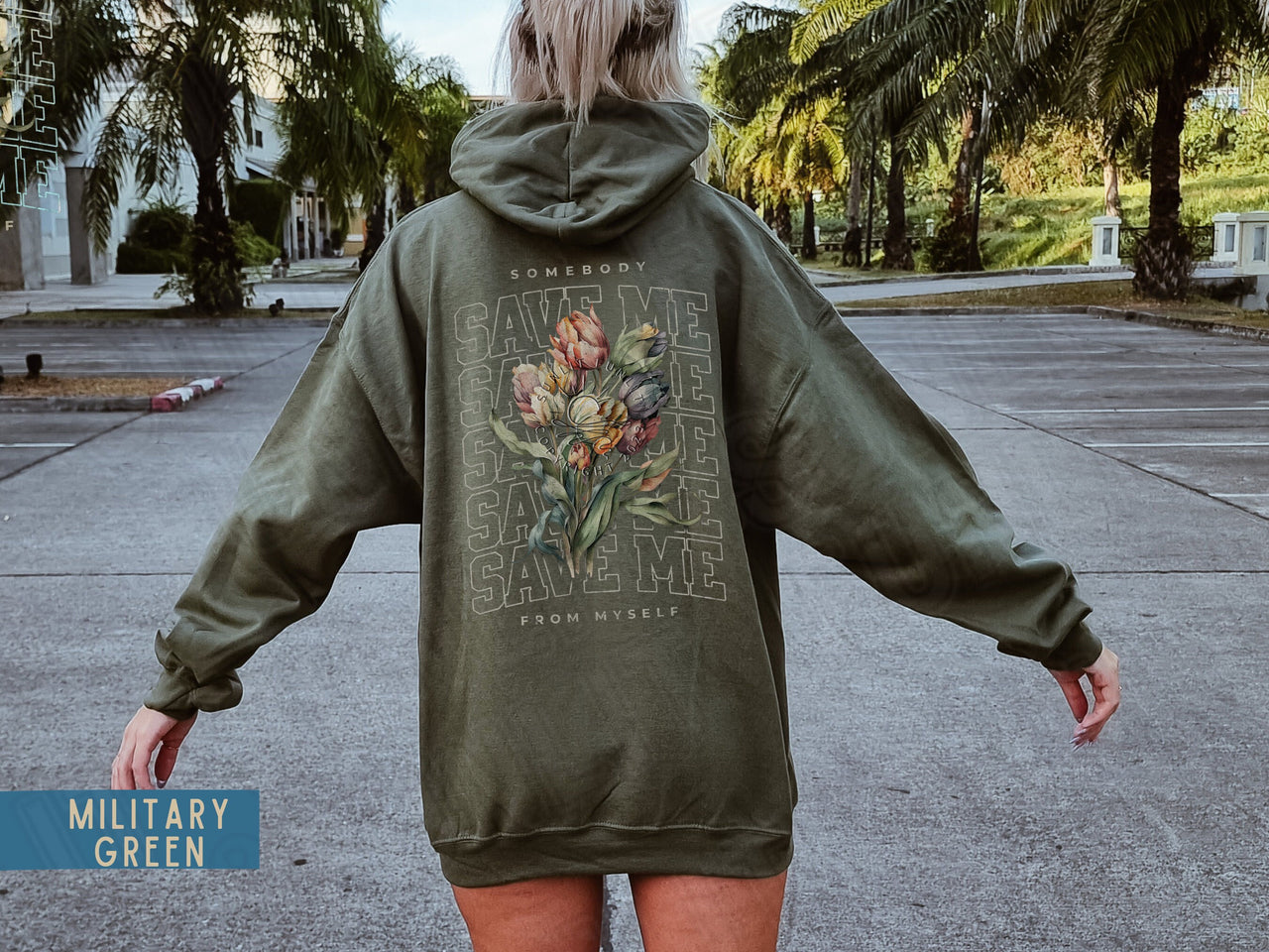 Jelly Roll Hoodie Somebody Save Me Sweatshirt, Jelly Roll Concert Merch Pullover, Two Sided Floral Oversized Country Music Shirt, Fan Gift - SunlitFunlit