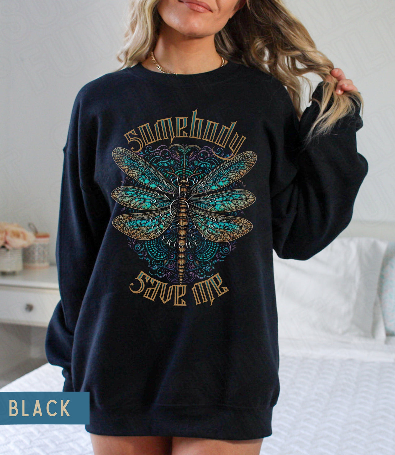 Jelly Roll Sweatshirt Somebody Save Me Sweater, Jelly Roll Concert Merch, Country Music Shirt, Save Me From Myself Dragonfly Sweatshirt Gift - SunlitFunlit